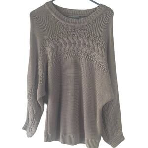 Harper Lane Women's Size Medium Heavy Knit Grey Cape Sweater‎